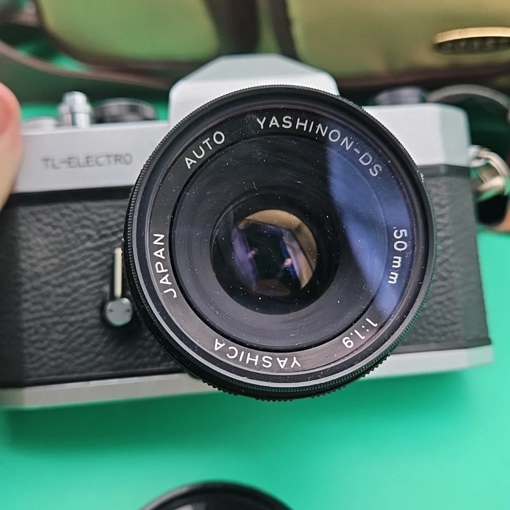 Yashica TL Electro 35mm SLR Camera with 50mm Lens Untested‎ As Is With Bag